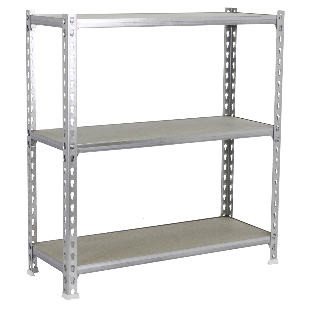 Rayonnage bois-métal léger sans vis 1000x1100x300 - 3 niveaux Bois - SIMON RACK - 8425437086069