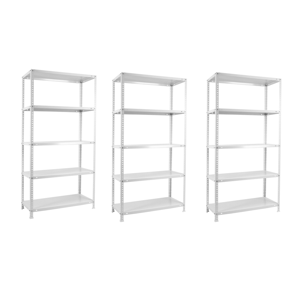 Rayonnage métallique léger à vis 1800x900x400 - Blanc - SIMON RACK - 8425437088551