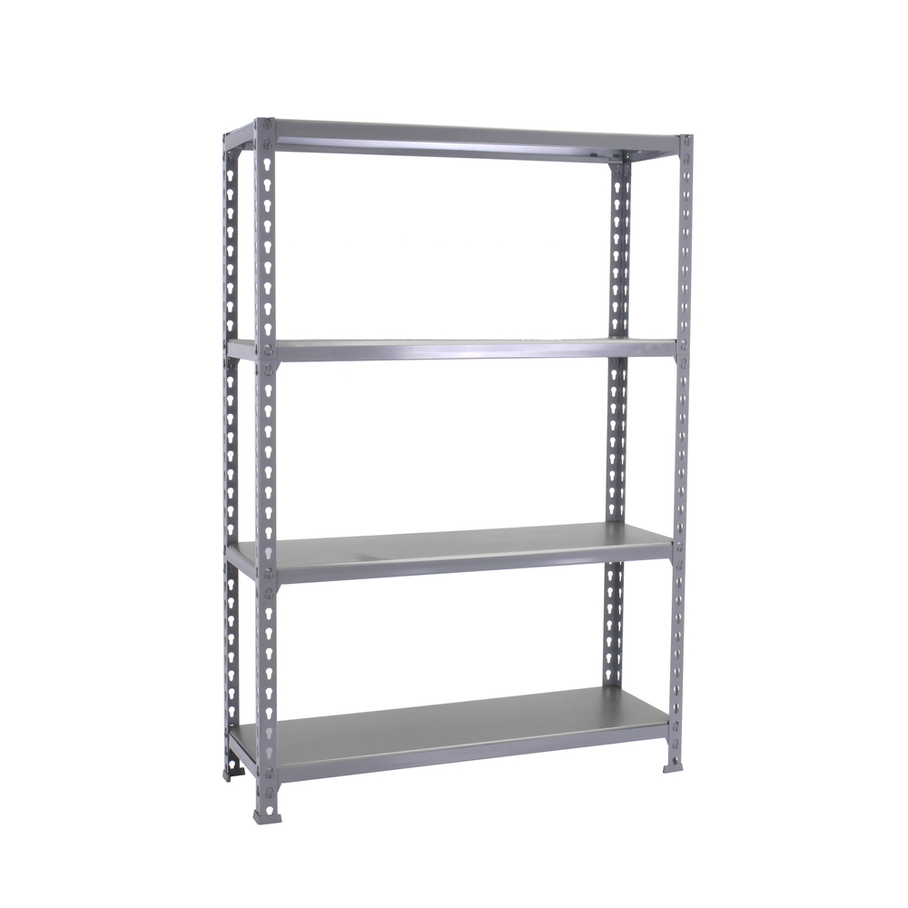 Rayonnage métallique léger sans vis 1500x1100x500 - 4 niveaux Gris - SIMON RACK - 8425437091490