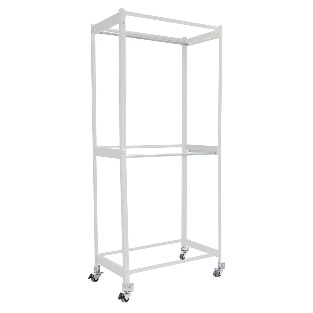 Rayonnage pour vêtements 1575x1200x750 - 2 niveaux Blanc - SIMON RACK - 8425437092992