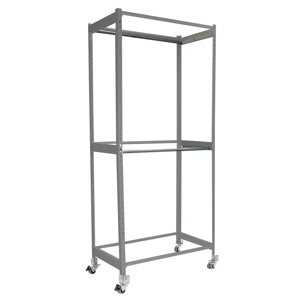 Rayonnage pour vêtements 1575x1200x750 - 2 niveaux Gris - SIMON RACK - 8425437093005
