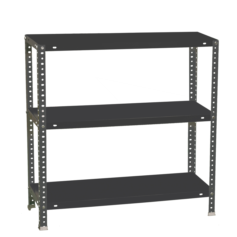 Rayonnage métallique léger à vis 1000x800x400 - 3 niveaux Anthracite - SIMON RACK - 8425437095887