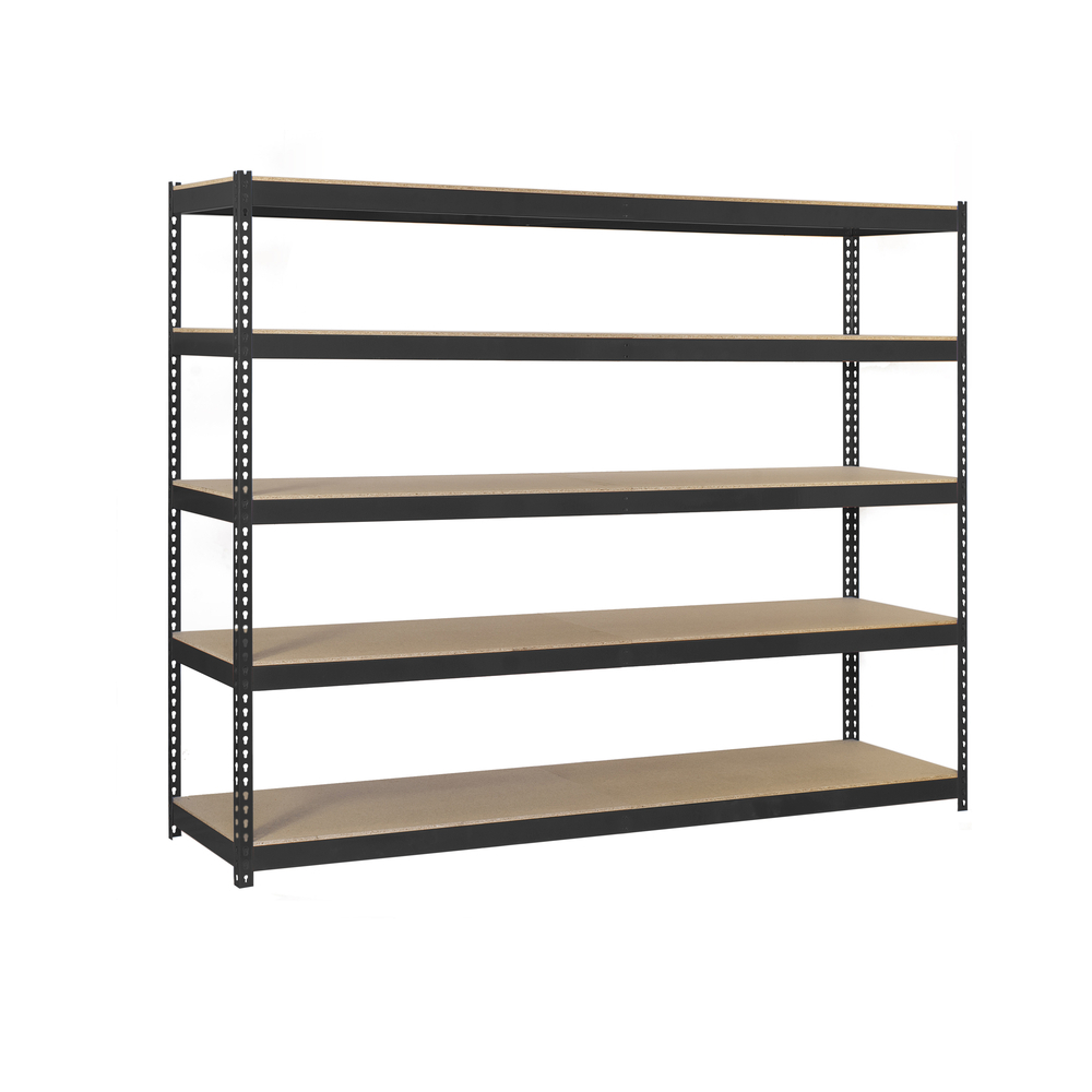 Étagère charge moyenne 500 à 600kg - 2500x1500x600 - 5 niveaux Anthracite/Bois - SIMON RACK - 8425437101069