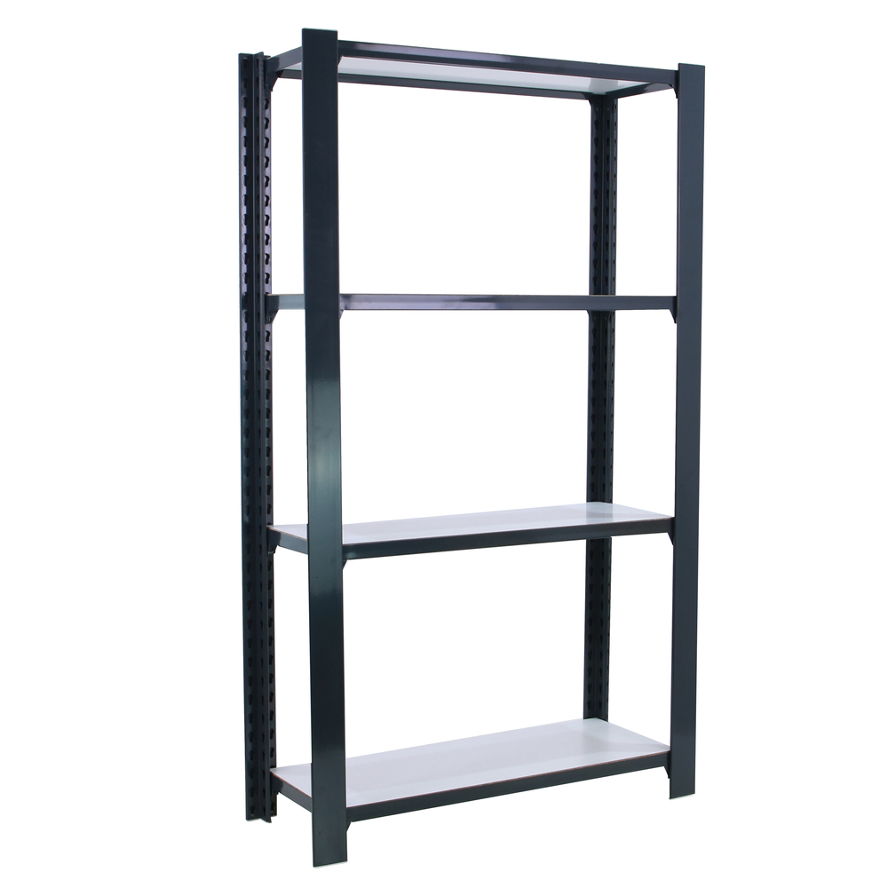 Rayonnage de bureau charge légère sans vis 1500x900x300 - 4 niveaux Anthracite/Blanc - SIMON RACK - 8425437103780