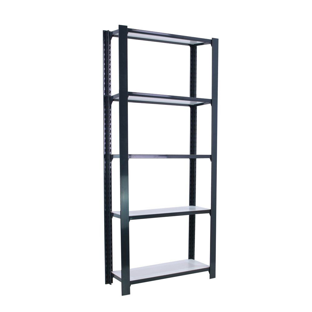 Rayonnage de bureau charge légère sans vis 2100x900x300 - 5 niveaux Anthracite/Blanc - SIMON RACK - 8425437103841