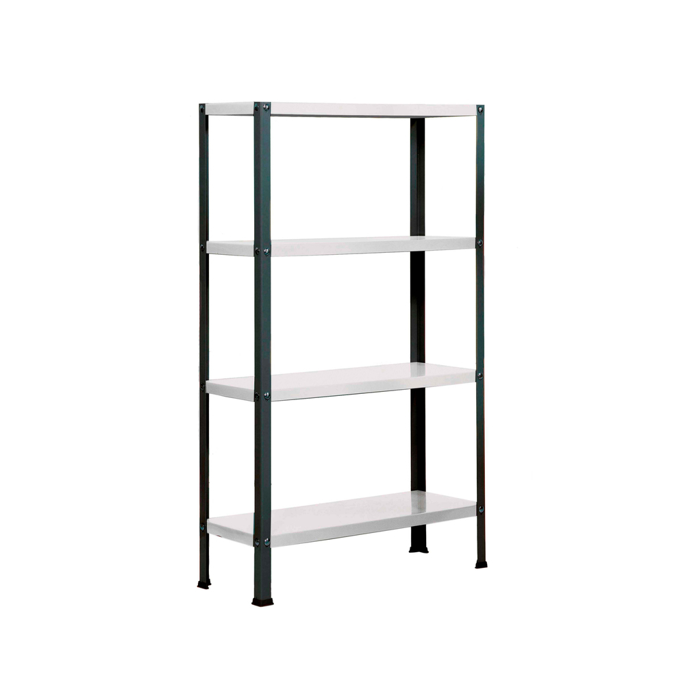 Rayonnage intérieur 1600x800x300 - 4 niveaux Anthracite/Blanc - SIMON RACK - 8425437104152