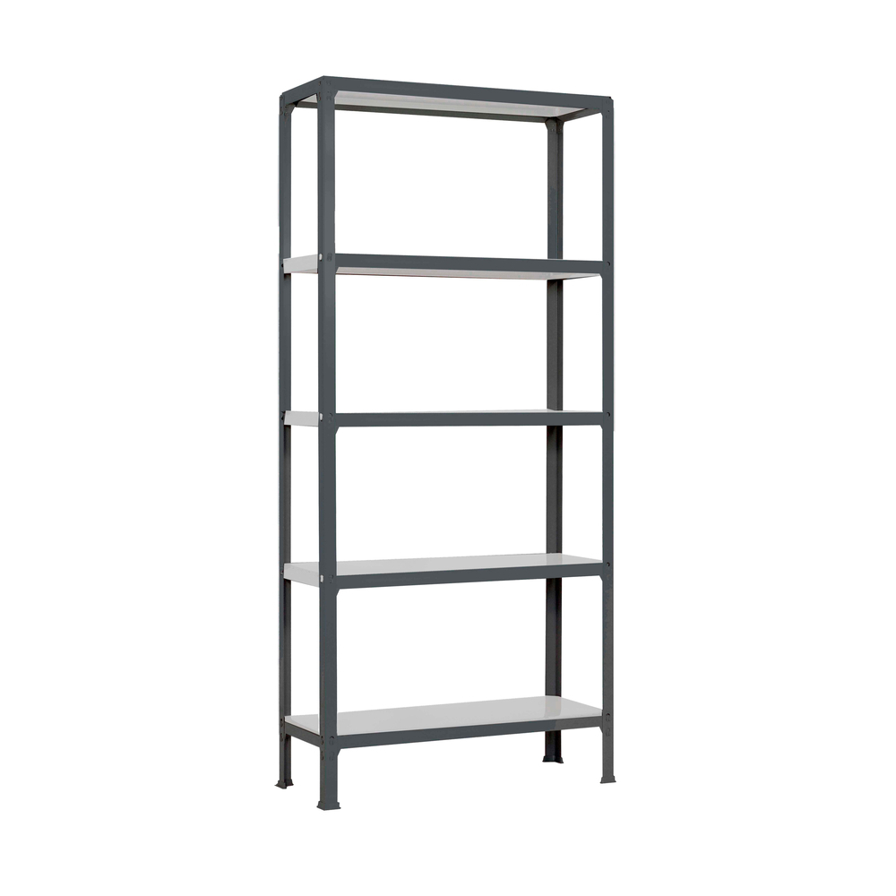 Rayonnage intérieur 1800x800x300 - 5 niveaux Anthracite/Blanc - SIMON RACK - 8425437104350