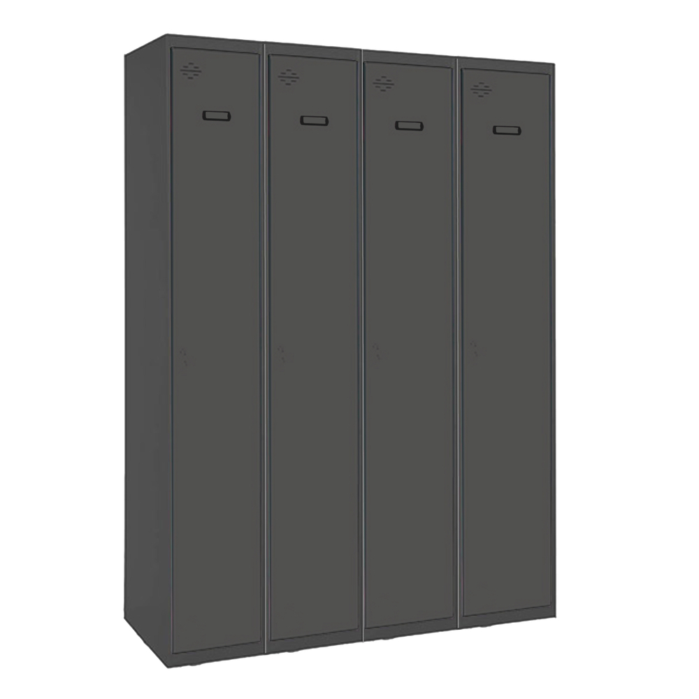 Vestiaire métallique monté 1800x1200x500 - 1 niveau Anthracite - SIMON RACK - 8425437104589