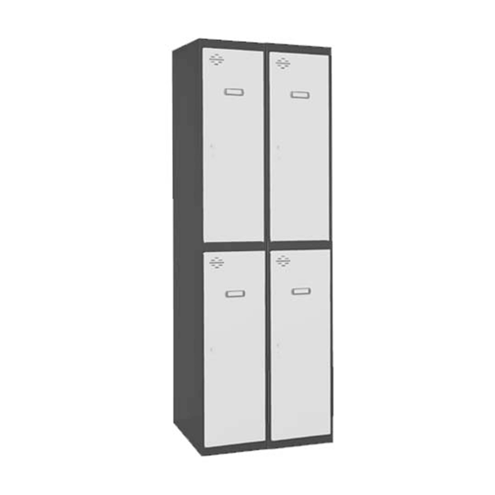 Vestiaire métallique monté 1800x600x500 - Anthracite/Bleu - SIMON RACK - 8425437105401