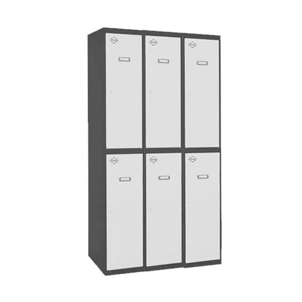 Vestiaire métallique monté 1800x1200x500 - Anthracite/Bleu - SIMON RACK - 8425437105456