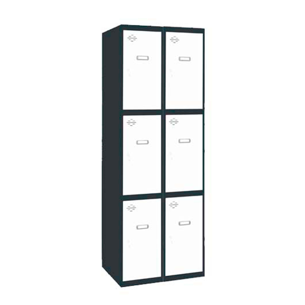 Vestiaire métallique monté 1800x600x500 - Anthracite/Bleu - SIMON RACK - 8425437105470