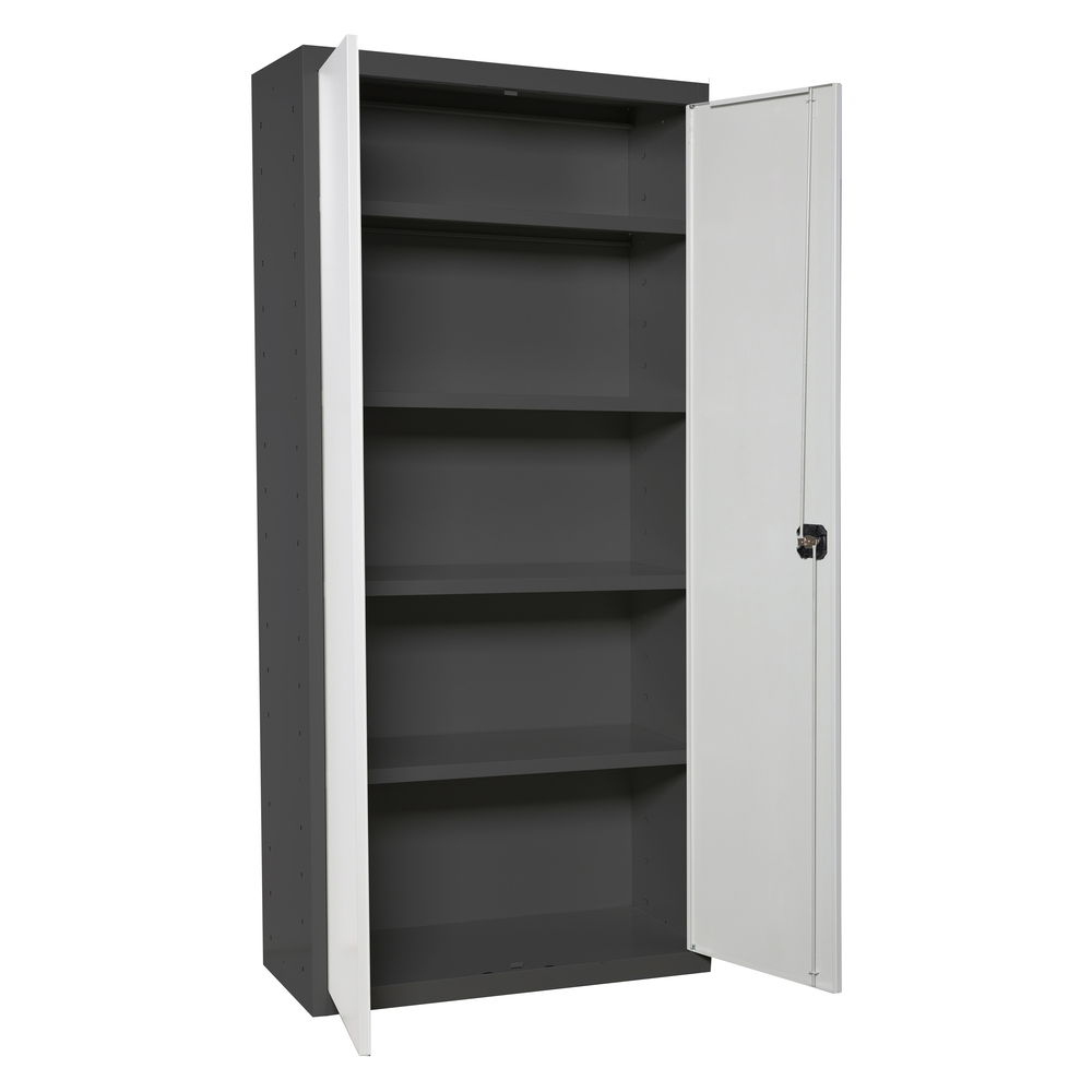 Vestiaire métallique 1800x800x400 - 4 niveaux Anthracite/Bleu - SIMON RACK - 8425437106057