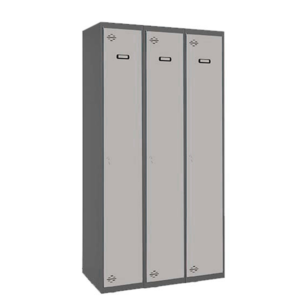 Vestiaire métallique monté 1800x900x500 - 1 niveau Anthracite/Gris - SIMON RACK - 8425437106118