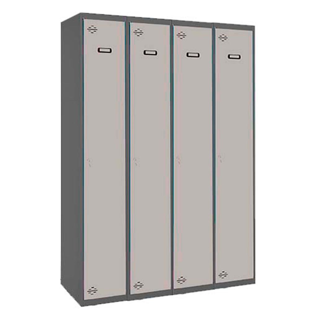 Vestiaire métallique monté 1800x1200x500 - 1 niveau Anthracite/Gris - SIMON RACK - 8425437106125