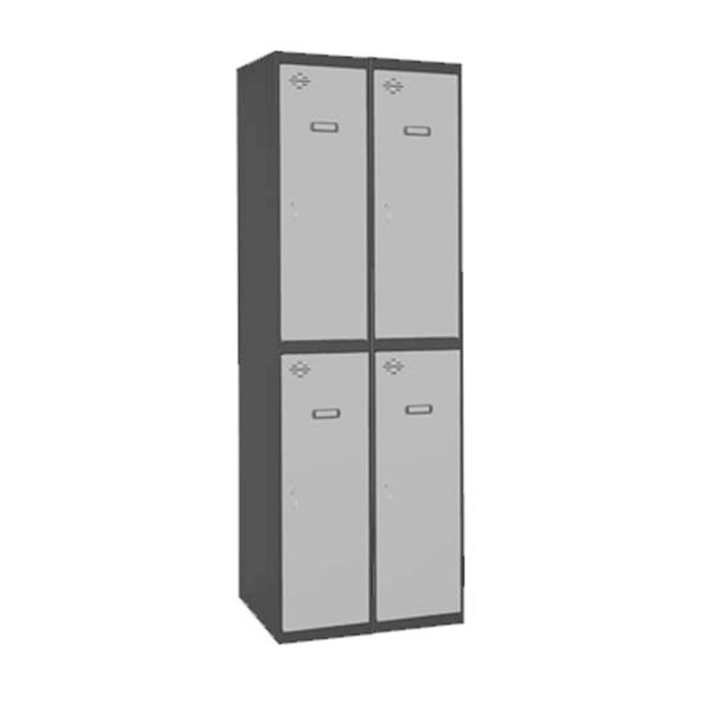 Vestiaire métallique monté 1800x600x500 - Anthracite/Gris - SIMON RACK - 8425437106170