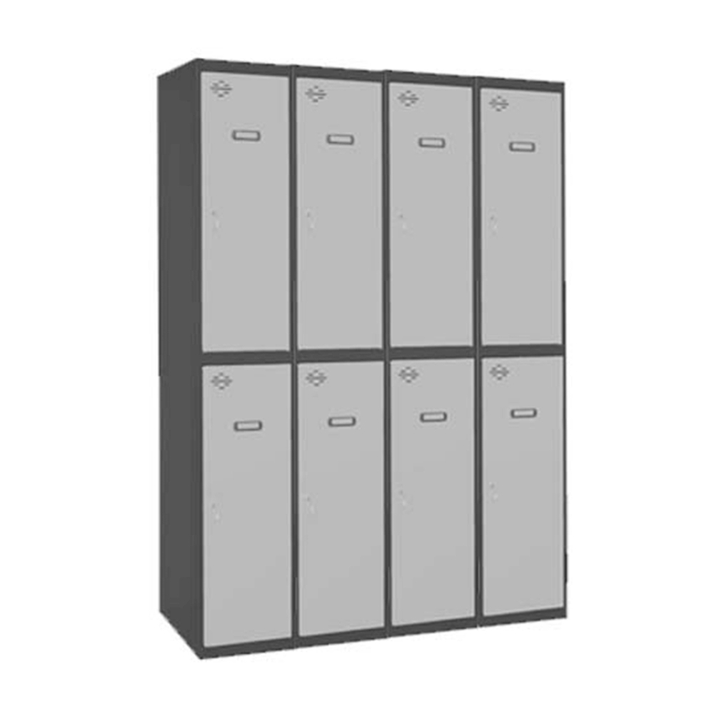 Vestiaire métallique monté 1800x1200x500 - Anthracite/Gris - SIMON RACK - 8425437106194