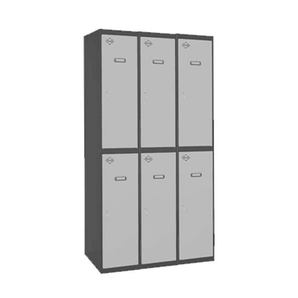 Vestiaire métallique monté 1800x1200x500 - Anthracite/Gris - SIMON RACK - 8425437106224