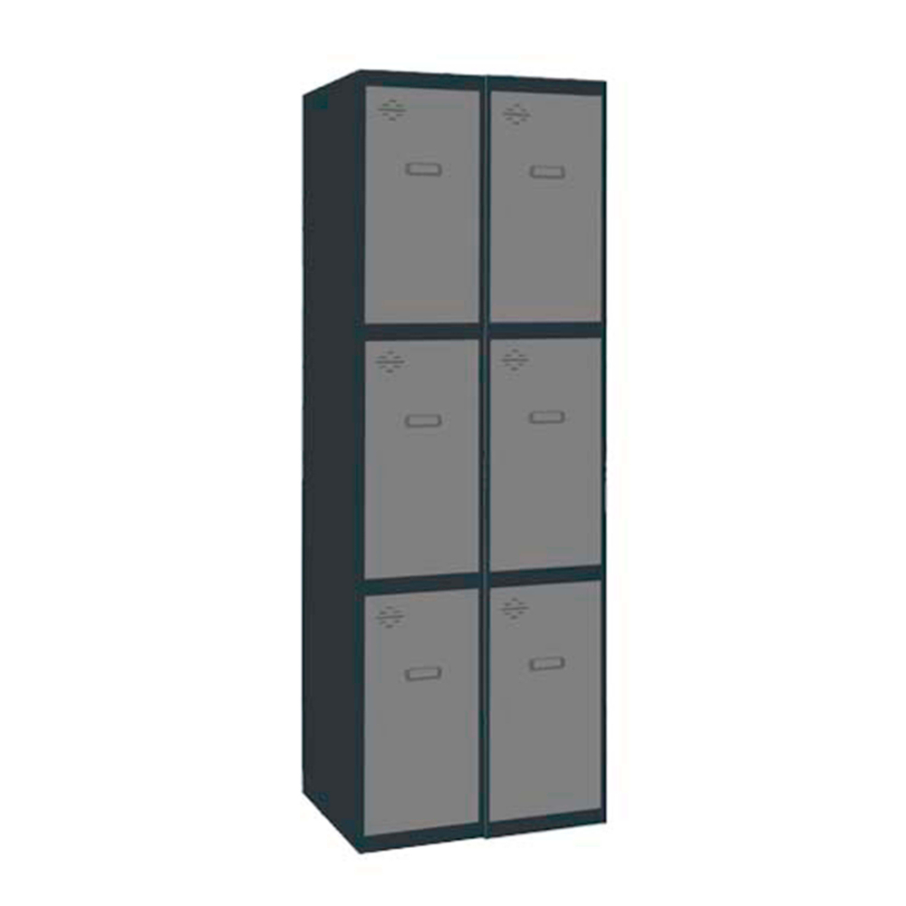 Vestiaire métallique monté 1800x600x500 - Anthracite/Gris - SIMON RACK - 8425437106248