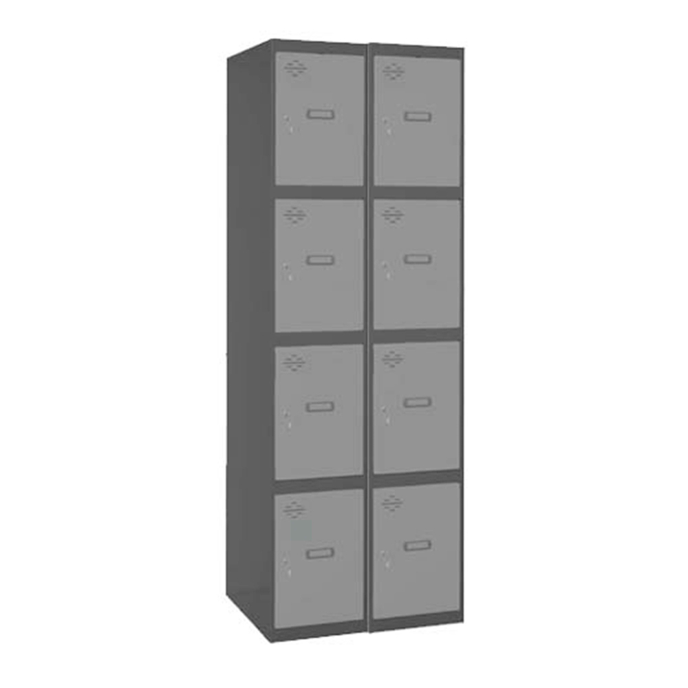 Vestiaire métallique monté 1800x800x500 - Anthracite/Gris - SIMON RACK - 8425437106354