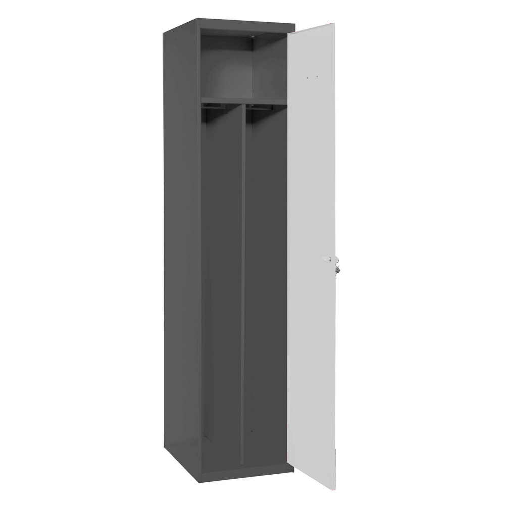 Vestiaire métallique monté 1800x400x500 - 1 niveau Anthracite/Gris - SIMON RACK - 8425437106446