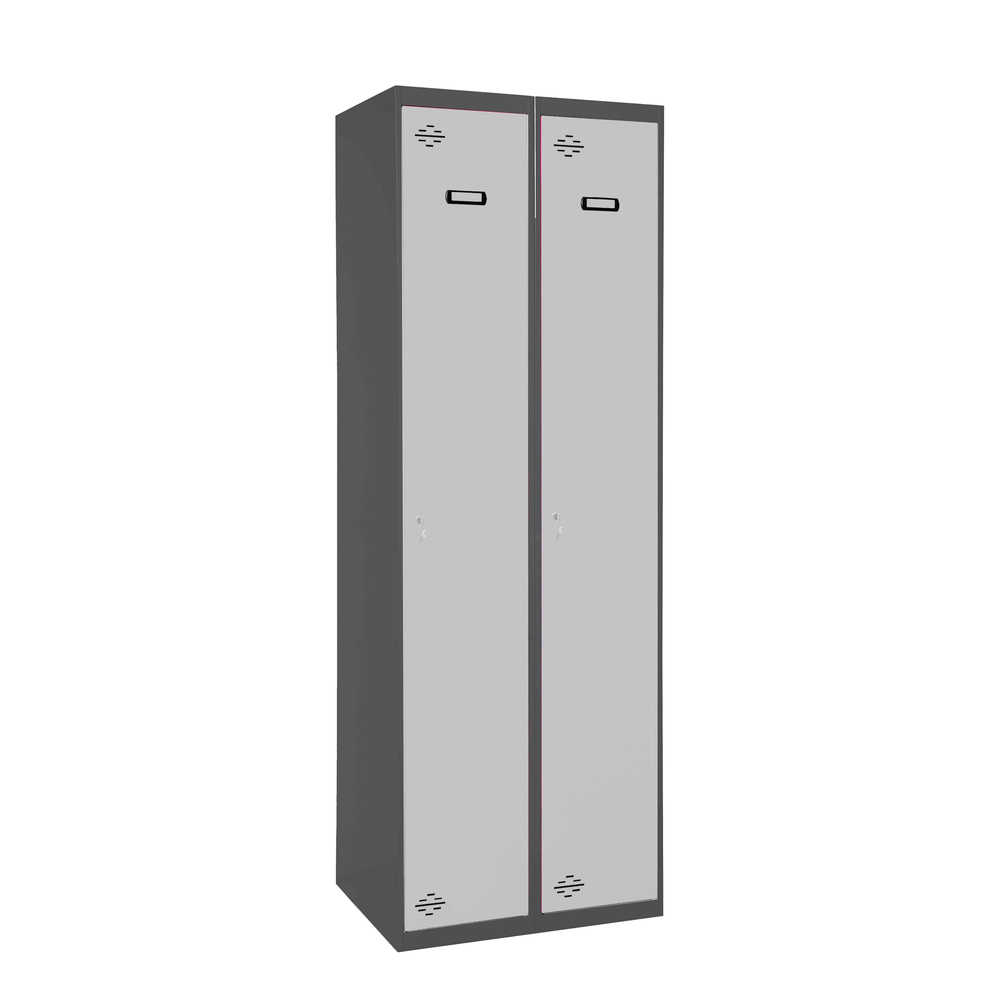 Vestiaire métallique monté 1800x800x500 - 1 niveau Gris - SIMON RACK - 8425437106453