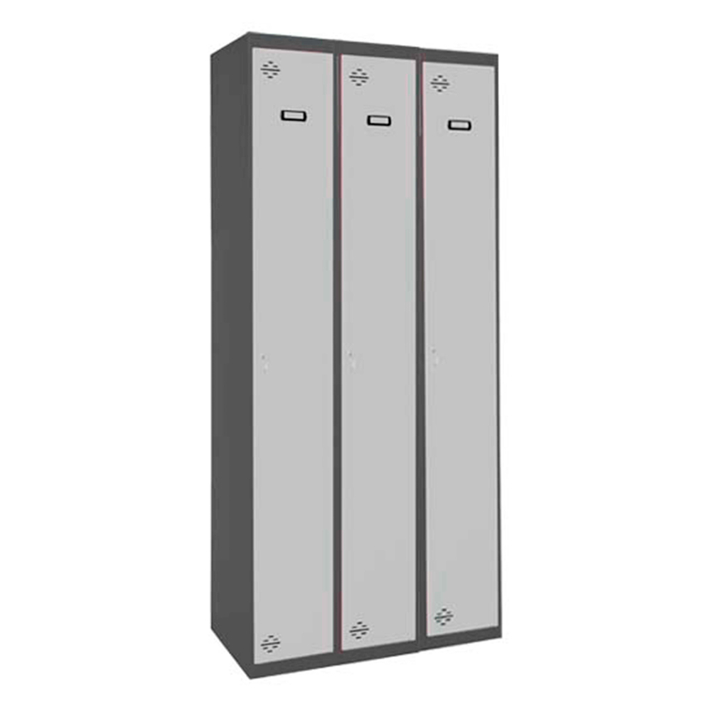 Vestiaire métallique monté 1800x1200x500 - 1 niveau Anthracite/Galvanisé - SIMON RACK - 8425437106460