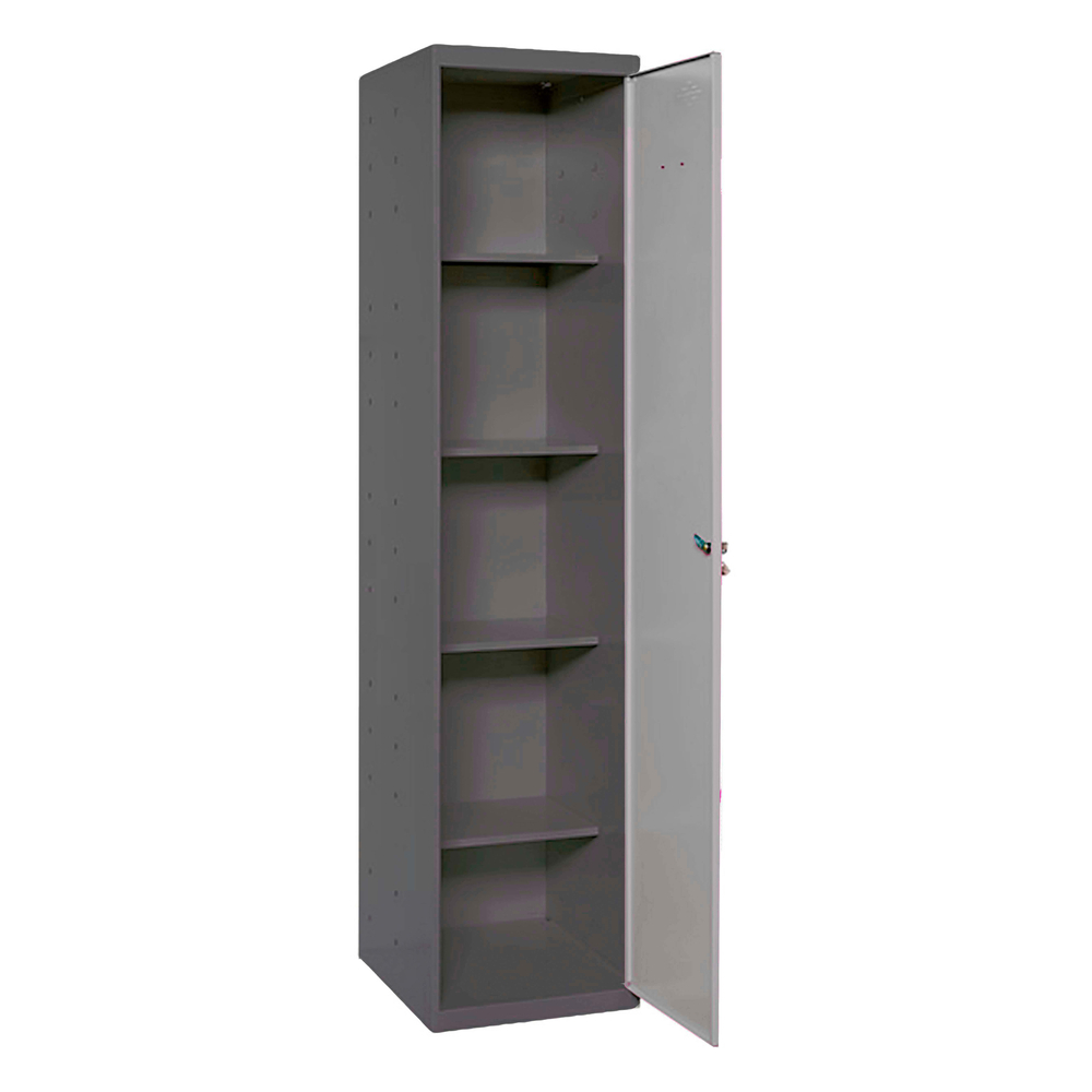 Vestiaire métallique monté 1800x400x400 - 4 niveaux Anthracite/Gris - SIMON RACK - 8425437106569