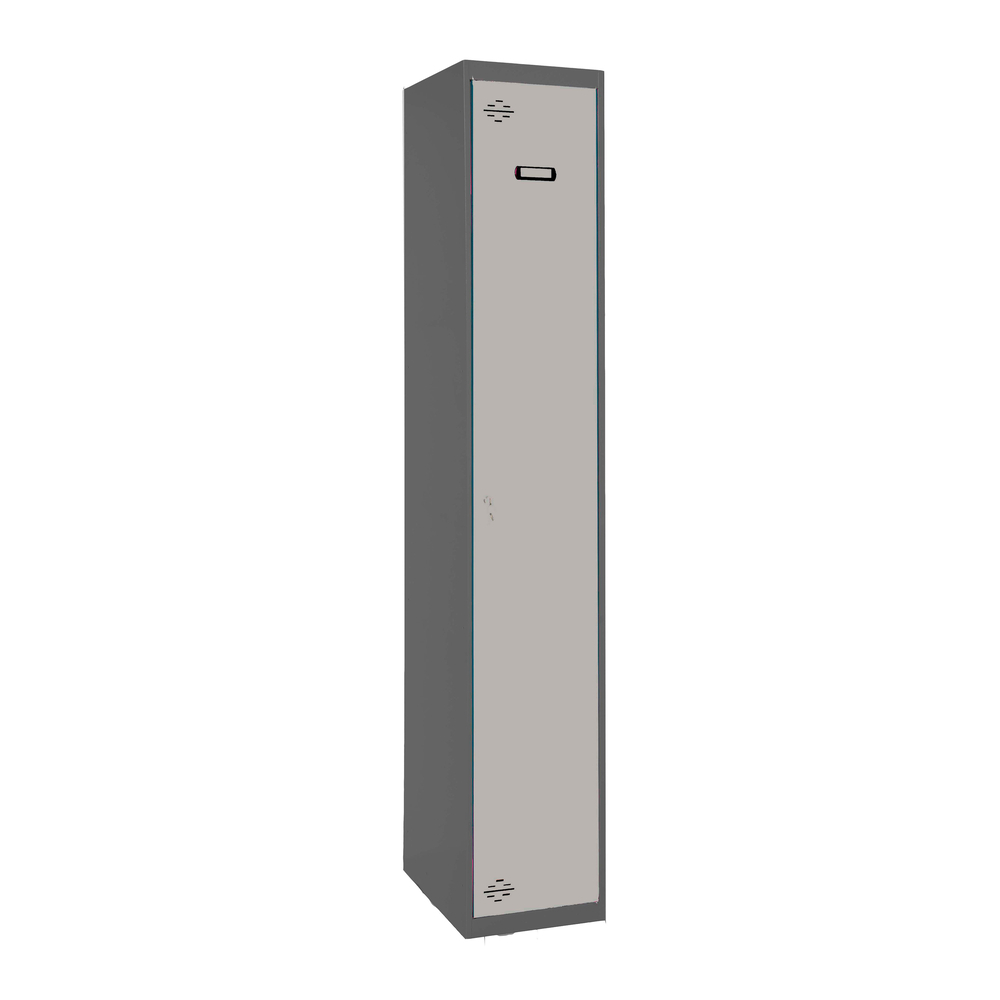 Vestiaire métallique 1800x400x500 - 1 niveau Anthracite/Gris - SIMON RACK - 8425437106590