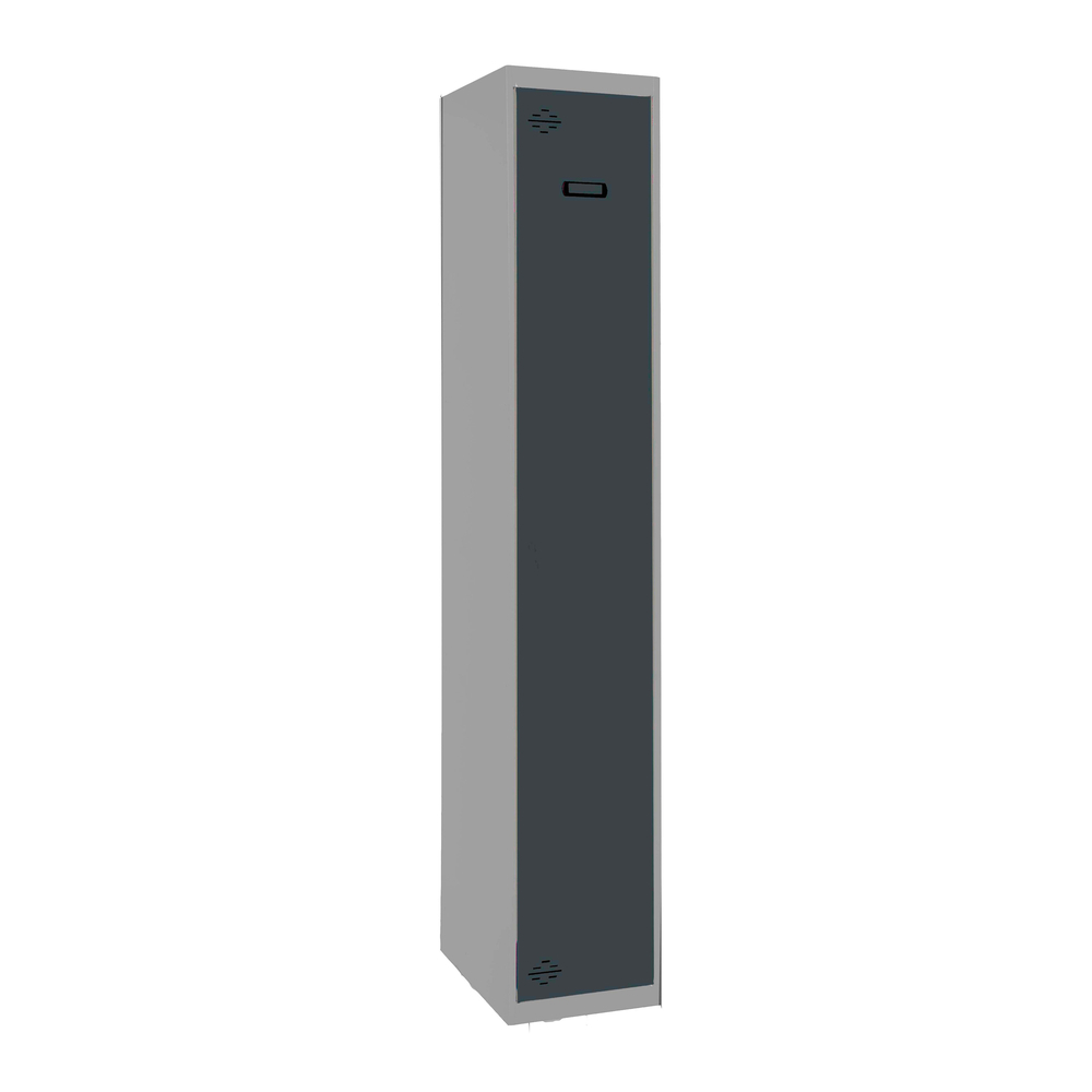 Vestiaire métallique monté 1800x300x500 - 1 niveau Gris/Anthracite - SIMON RACK - 8425437106866