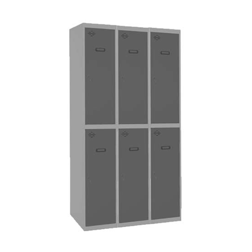 Vestiaire métallique monté 1800x900x500 - Gris/Anthracite - SIMON RACK - 8425437106958