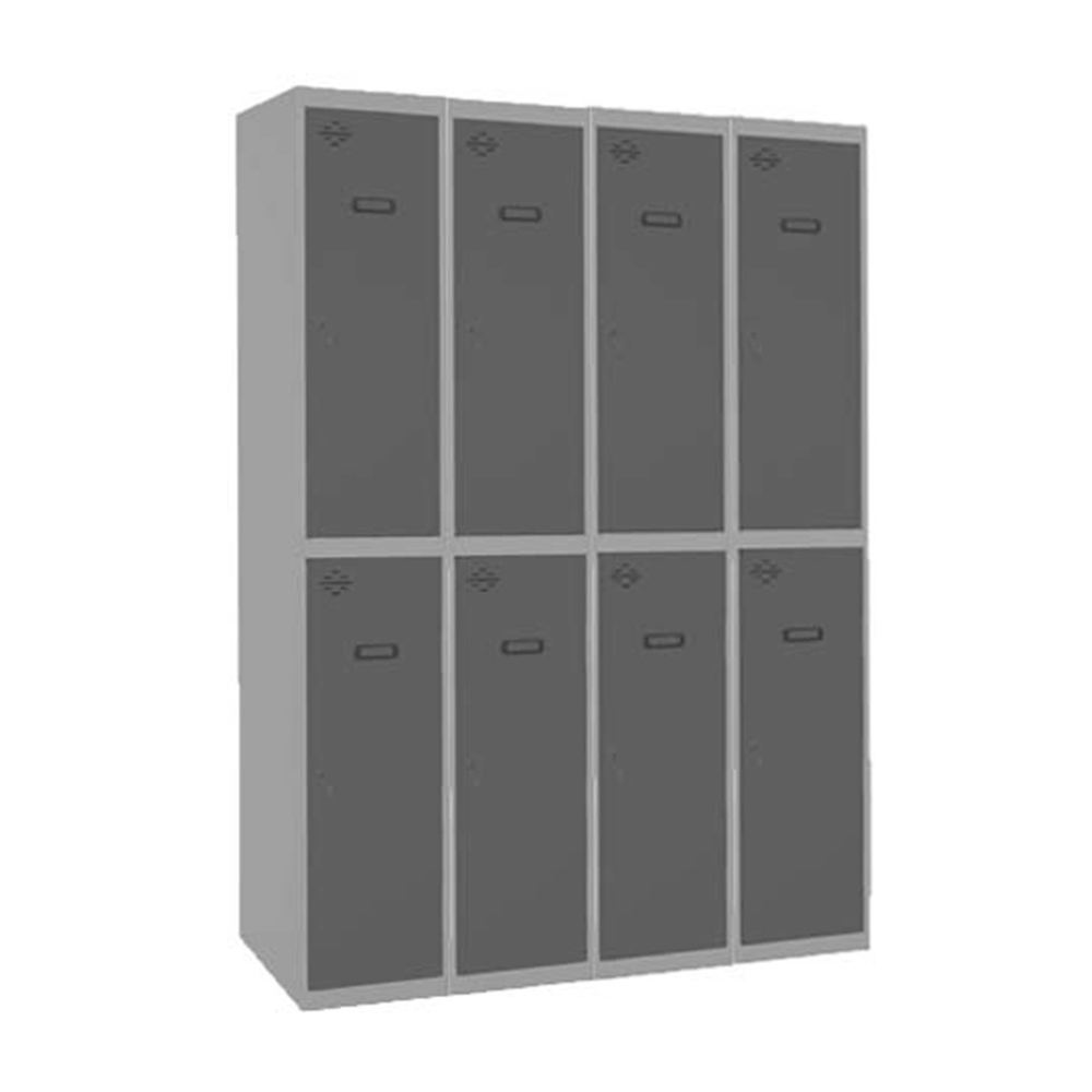 Vestiaire métallique monté 1800x1200x500 - Gris/Anthracite - SIMON RACK - 8425437106965