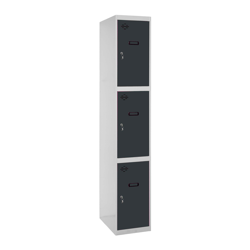 Vestiaire métallique monté 1800x300x500 - Gris/Anthracite - SIMON RACK - 8425437107009