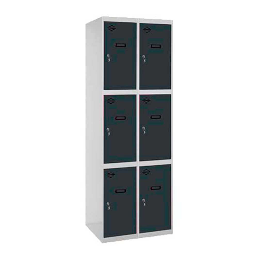 Vestiaire métallique monté 1800x800x500 - Gris/Anthracite - SIMON RACK - 8425437107054