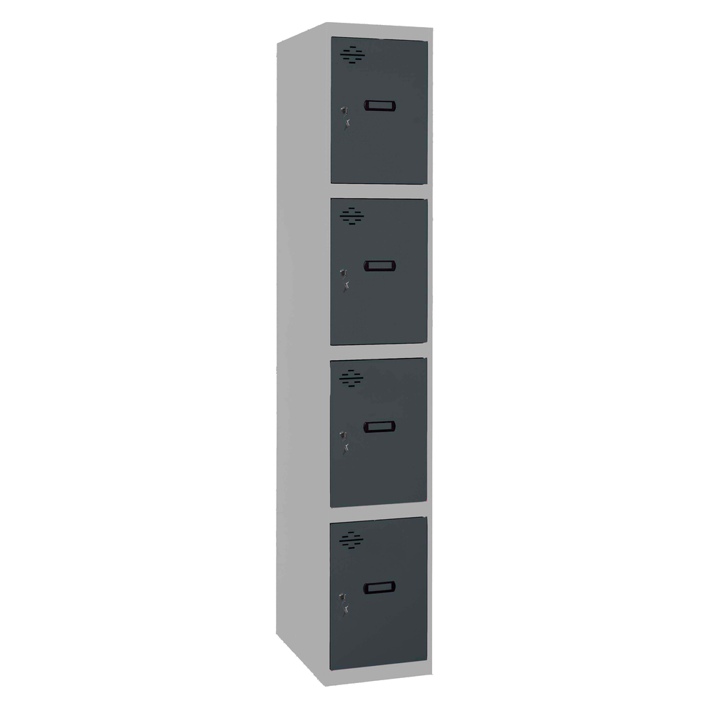 Vestiaire métallique monté 1800x300x500 - Gris/Anthracite - SIMON RACK - 8425437107078