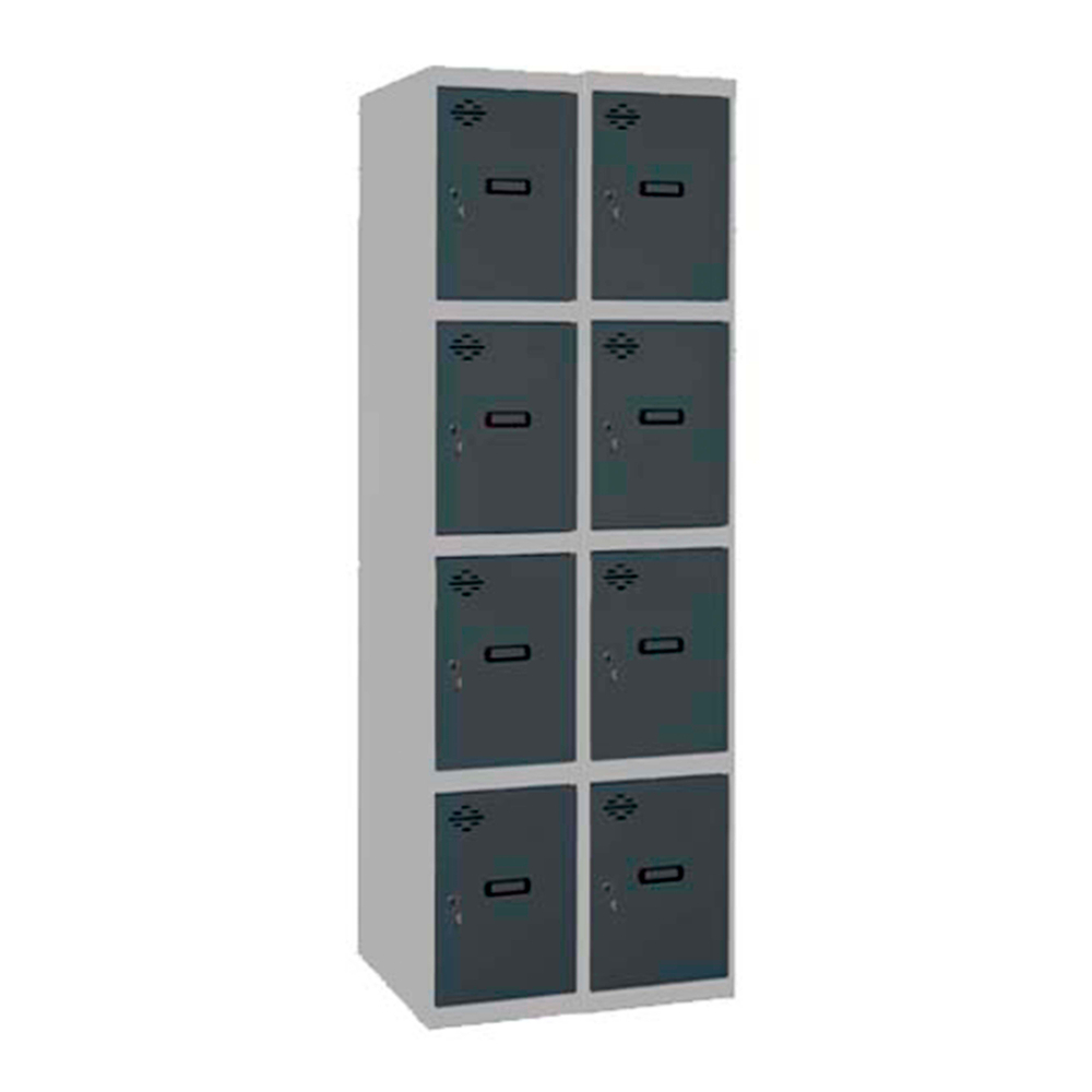Vestiaire métallique monté 1800x800x500 - Gris/Anthracite - SIMON RACK - 8425437107122