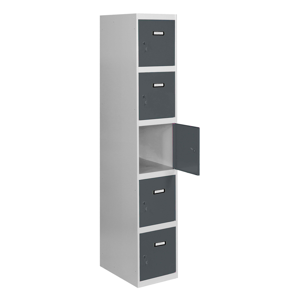 Vestiaire métallique monté 1800x300x500 - Gris/Anthracite - SIMON RACK - 8425437107146