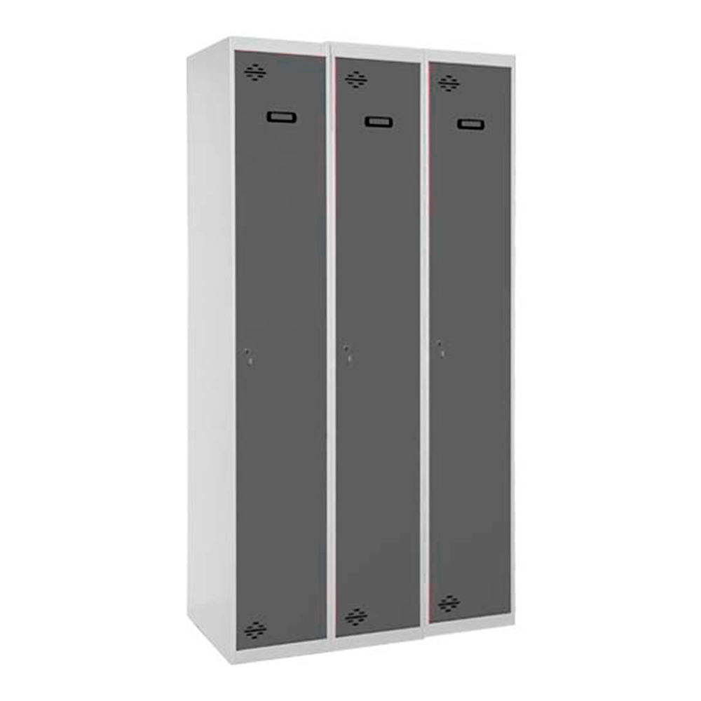 Vestiaire métallique monté 1800x1200x500 - 1 niveau Anthracite - SIMON RACK - 8425437107238