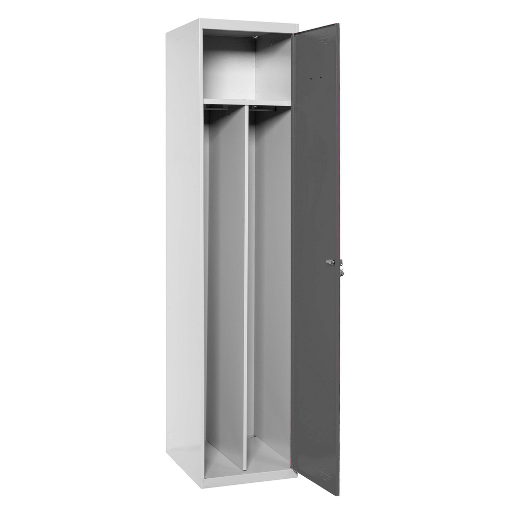Vestiaire métallique monté 1800x500x500 - 1 niveau Gris/Anthracite - SIMON RACK - 8425437107245