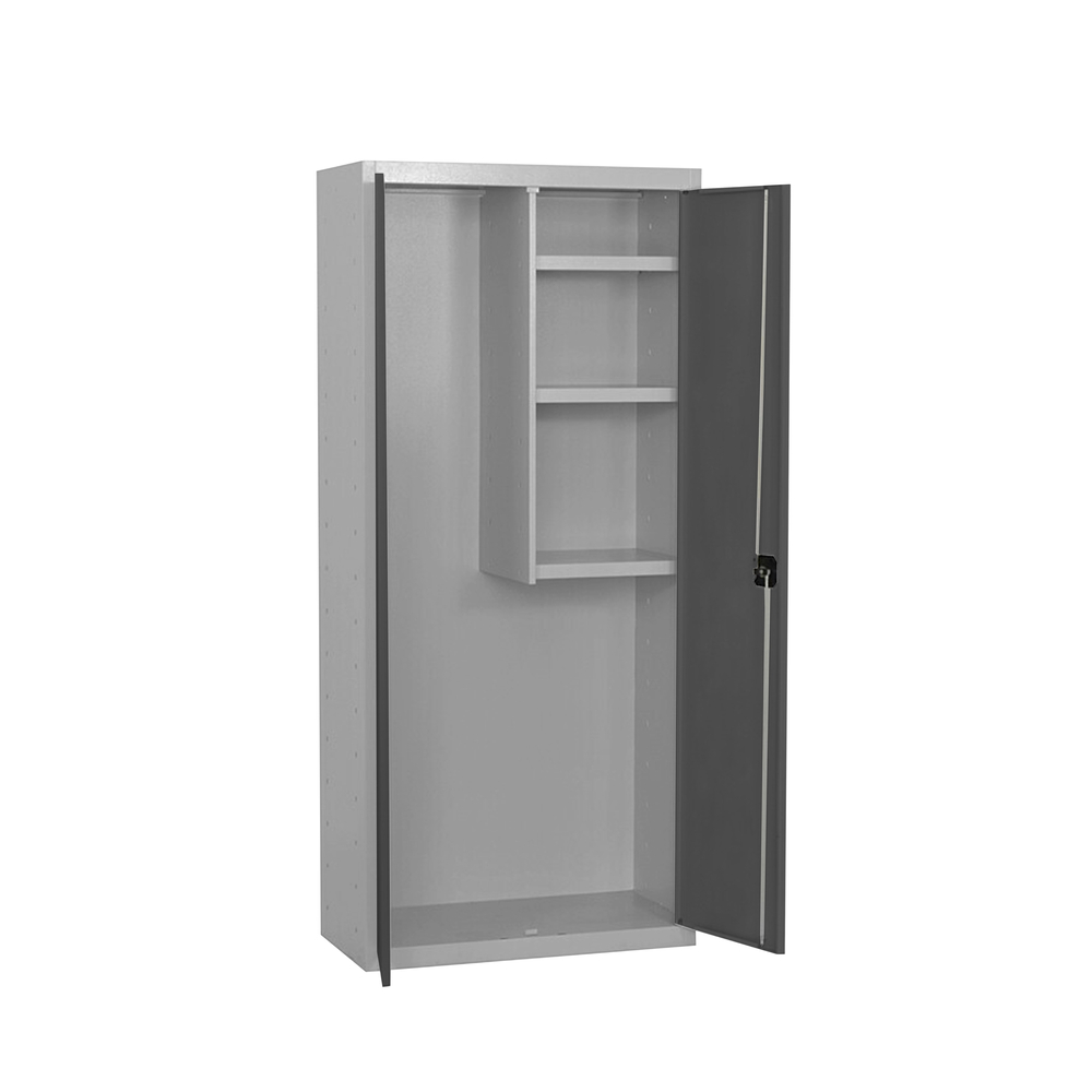 Vestiaire métallique monté 1800x800x400 - 3 niveaux Gris/Anthracite - SIMON RACK - 8425437107320