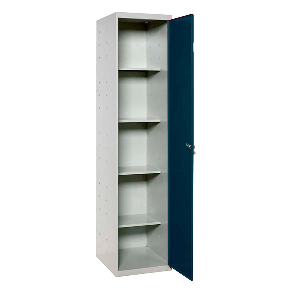 Vestiaire métallique monté 1800x400x400 - 4 niveaux Gris/Anthracite - SIMON RACK - 8425437107337
