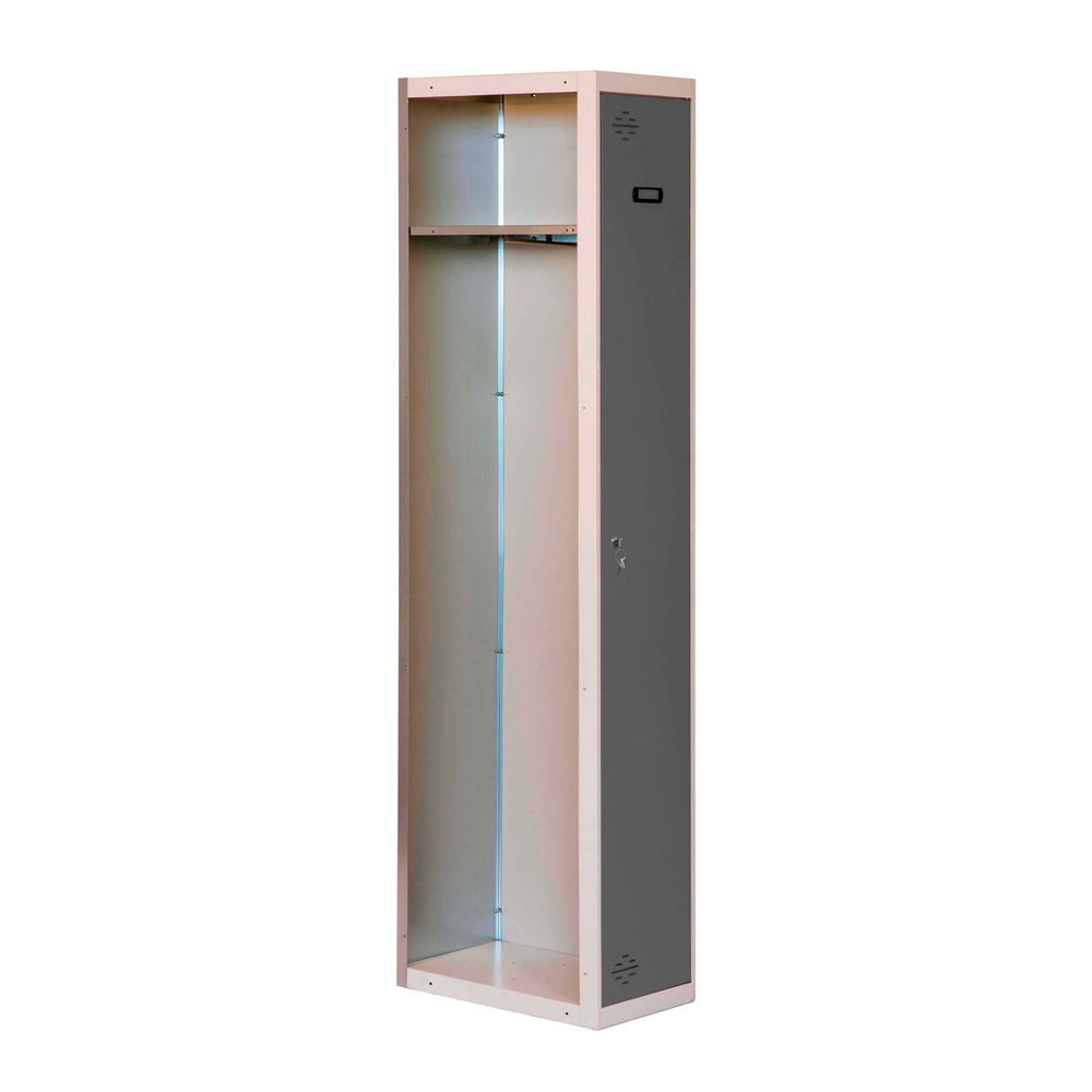 Vestiaire métallique 1800x400x500 - 1 niveau Gris/Anthracite - SIMON RACK - 8425437107375
