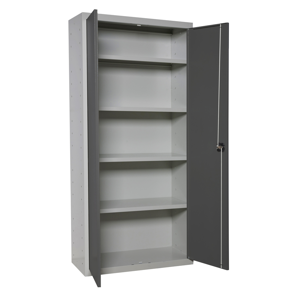 Vestiaire métallique 1800x600x400 - 4 niveaux Gris/Anthracite - SIMON RACK - 8425437107580