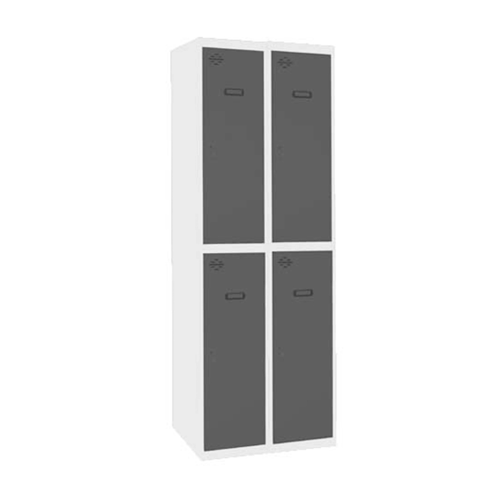 Vestiaire métallique monté 1800x800x500 - Bleu/Anthracite - SIMON RACK - 8425437107757