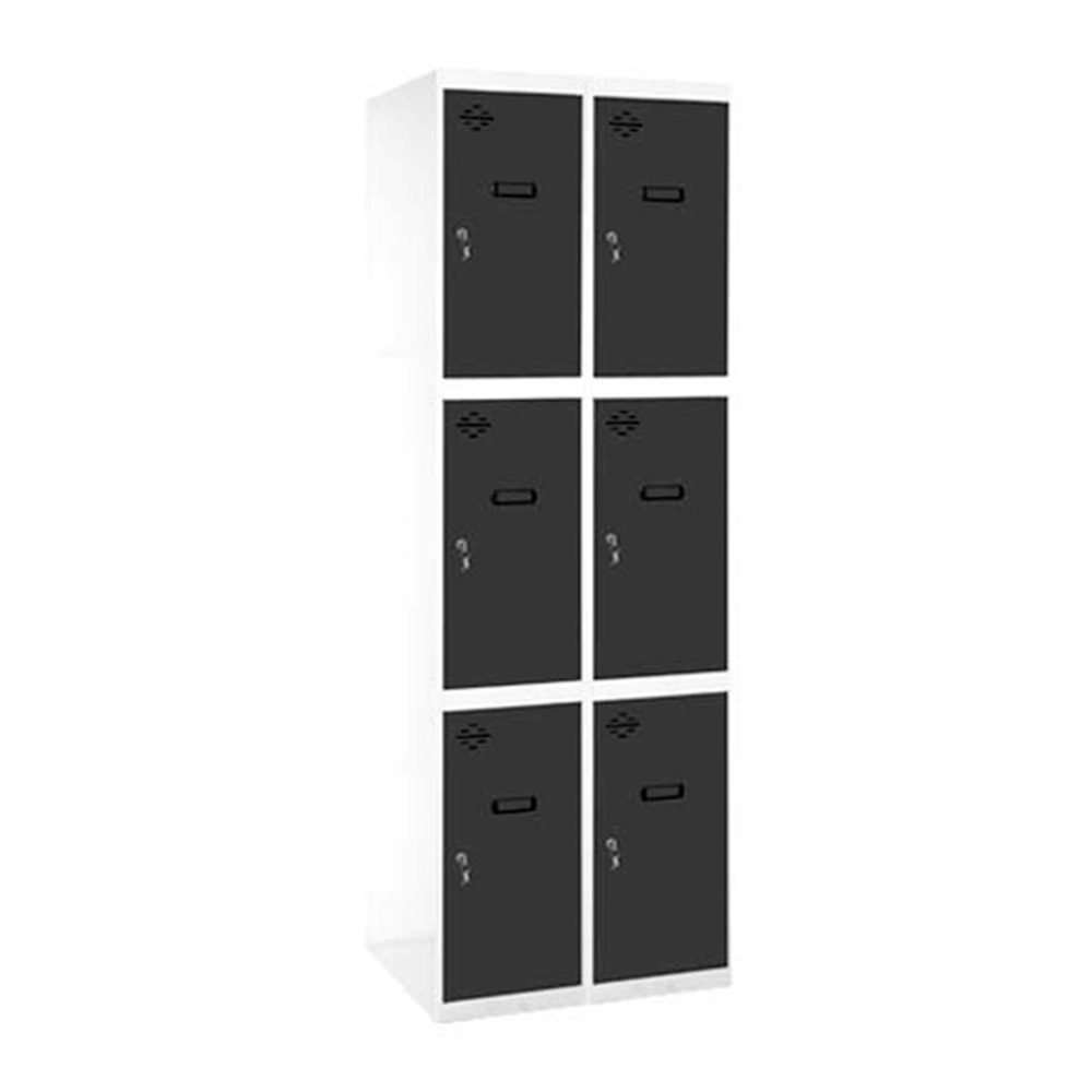 Vestiaire métallique monté 1800x800x500 - Bleu/Anthracite - SIMON RACK - 8425437107825
