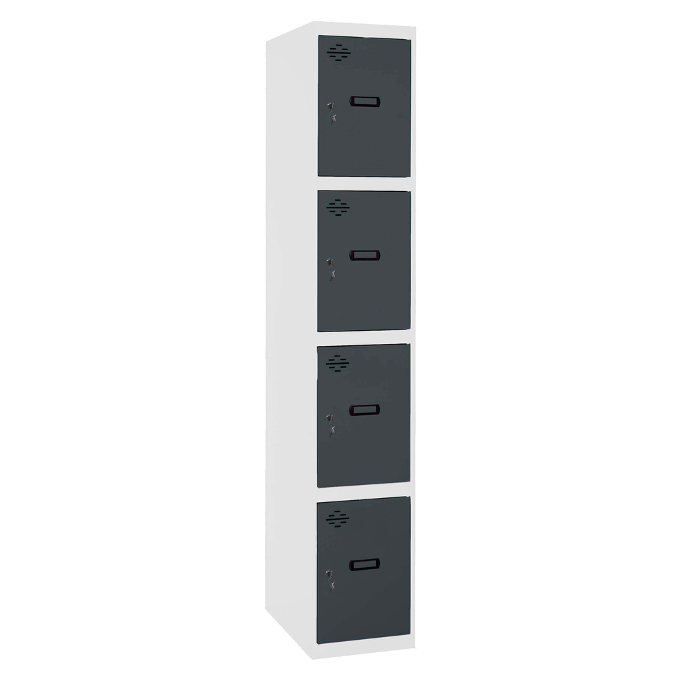 Vestiaire métallique monté 1800x300x500 - Bleu/Anthracite - SIMON RACK - 8425437107849