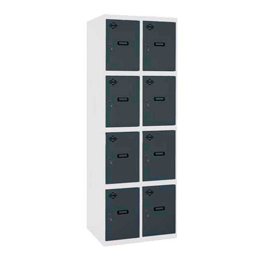 Vestiaire métallique monté 1800x600x500 - Bleu/Anthracite - SIMON RACK - 8425437107856