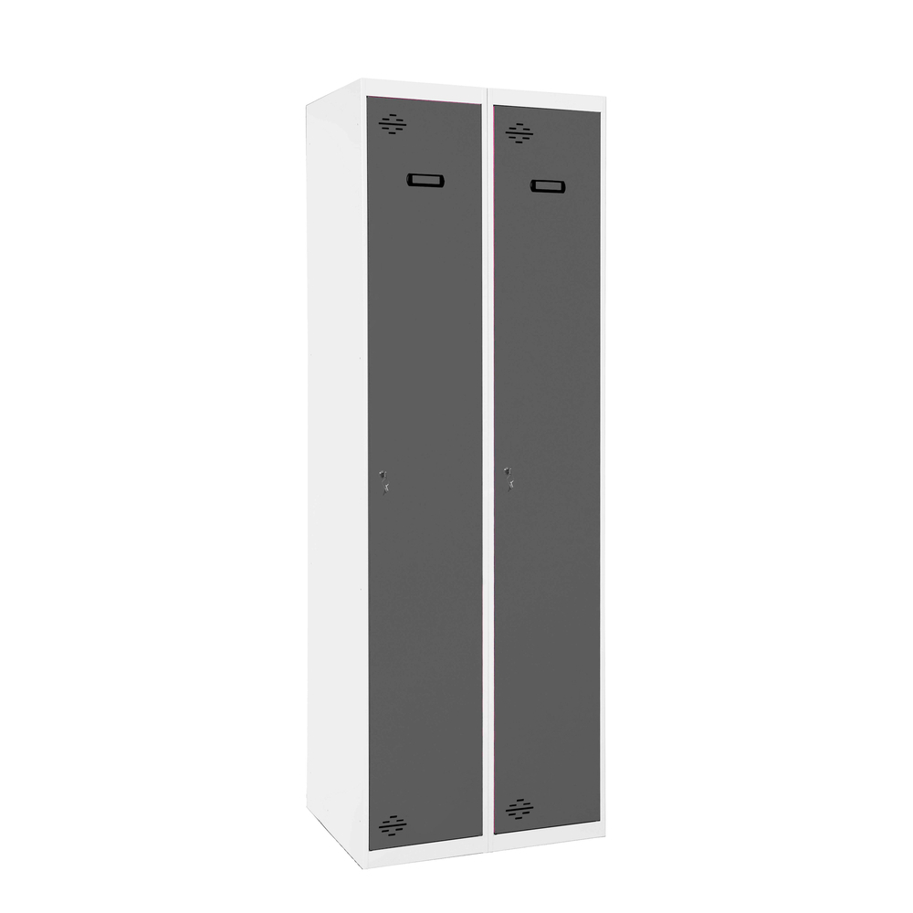 Vestiaire métallique monté 1800x800x500 - 1 niveau Anthracite - SIMON RACK - 8425437107993