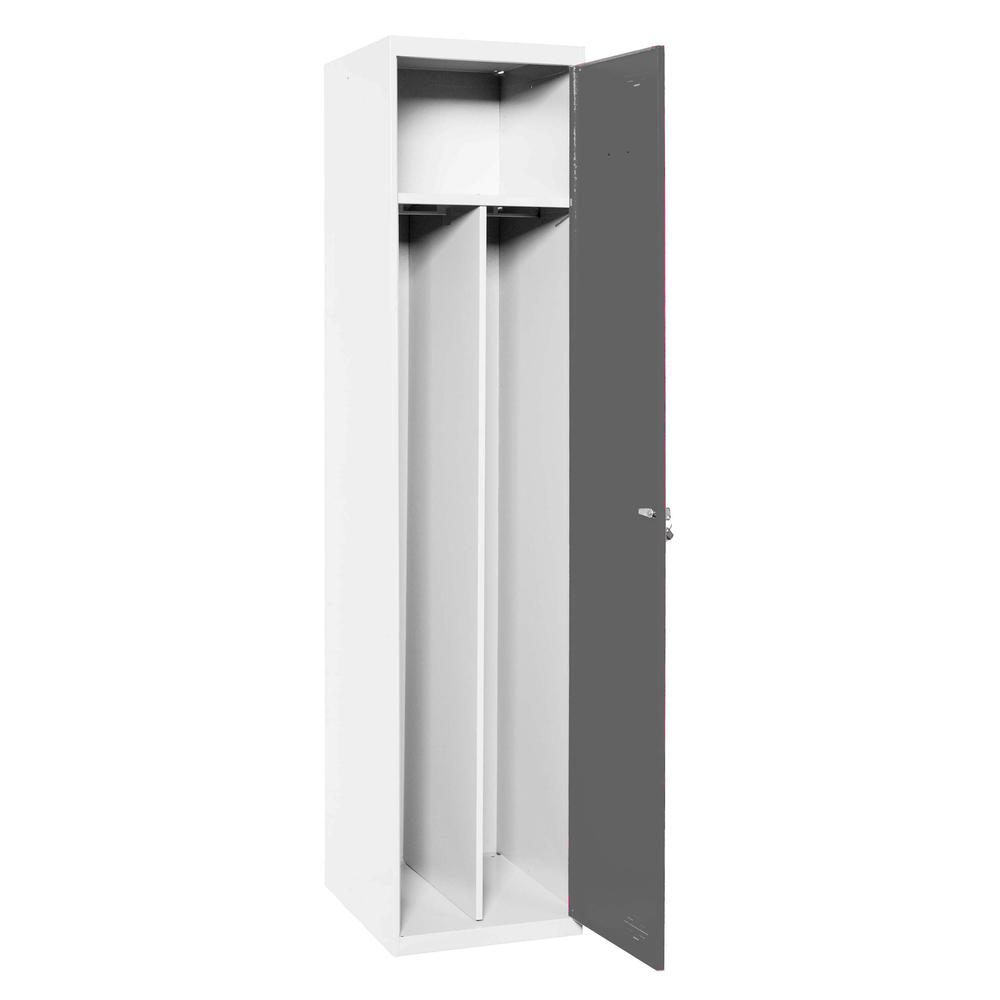 Vestiaire métallique monté 1800x500x500 - 1 niveau Bleu/Anthracite - SIMON RACK - 8425437108013