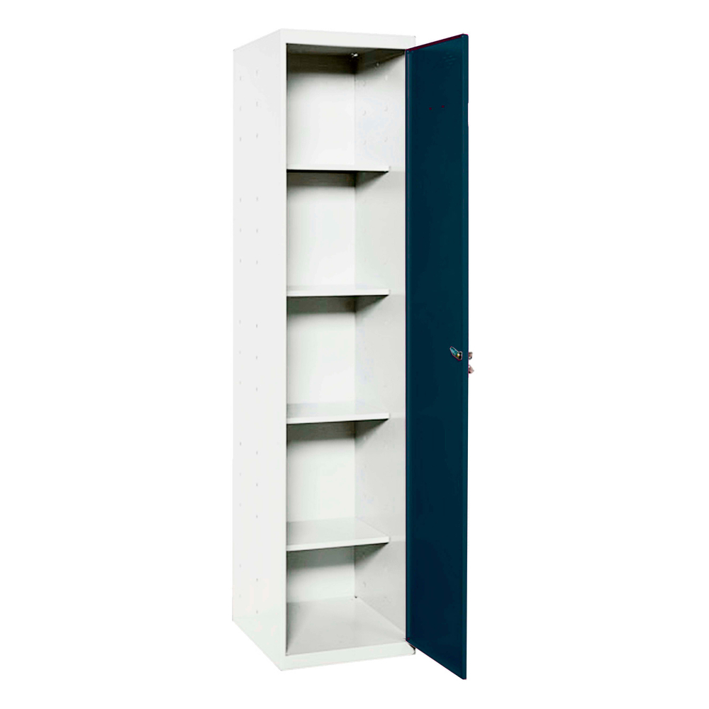 Vestiaire métallique monté 1800x400x400 - 4 niveaux Bleu/Anthracite - SIMON RACK - 8425437108105