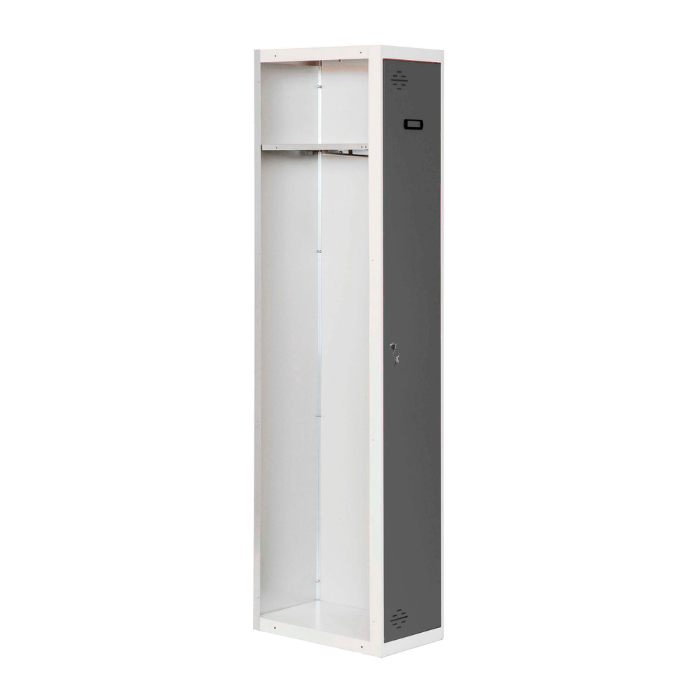 Vestiaire métallique 1800x300x500 - 1 niveau Bleu/Anthracite - SIMON RACK - 8425437108129